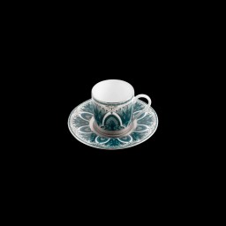 Haviland, Rêves du Nil Platinum, Coffee Cups & Saucers, set of 4
