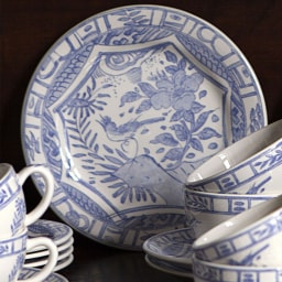 Gien, Oiseau Bleu, Oval platter