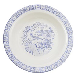 Gien, Oiseau Bleu, Deep round platter