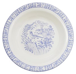 Gien, Oiseau Bleu, Deep round platter