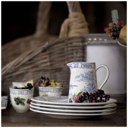 Gien, Oiseau Bleu, Deep round platter