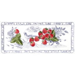 Gien, Oiseau Bleu Fruits, Oblong serving tray