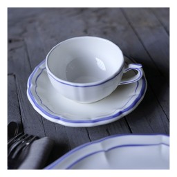 Gien, Filet Bleu, Jumbo cup & saucer