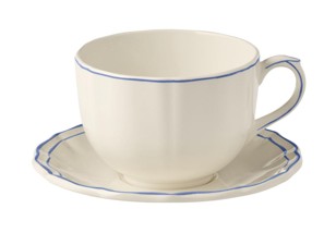 Gien, Filet Bleu, Jumbo cup & saucer