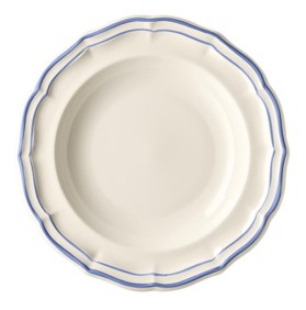 Gien, Filet Bleu, Soup plates, set of 4