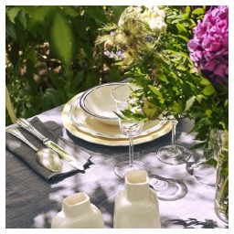 Gien, Filet Bleu, Canape plates, set of 4