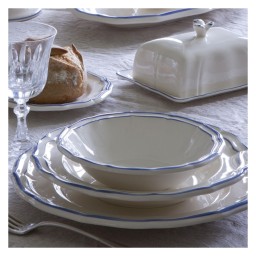 Gien, Filet Bleu, Cereal bowl, set of 4