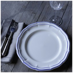 Gien, Filet Bleu, Deep round platter