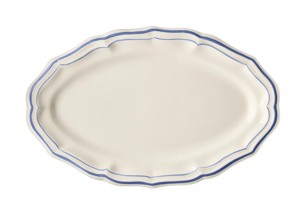 Gien, Filet Bleu, Oval platter