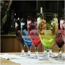 Theresienthal, Kilimandscharo, Wine glass, pattern lion