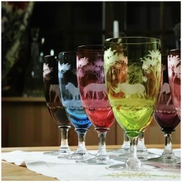 Theresienthal, Kilimandscharo, Wine glass, pattern giraffe