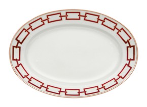 Ginori 1735, Catene, Scarlatto, Oval platter medium