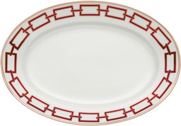 Ginori 1735, Catene, Scarlatto, Oval platter large