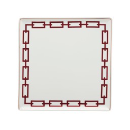 Ginori 1735, Catene, Scarlatto, Squared plate