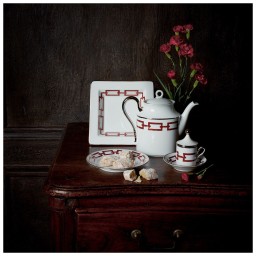 Ginori 1735, Catene, Scarlatto, Large squared platter