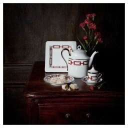 Ginori 1735, Catene, Scarlatto, Small squared platter