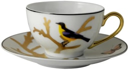 Bernardaud, Aux Oiseaux, Set of 2 tea cups and saucers