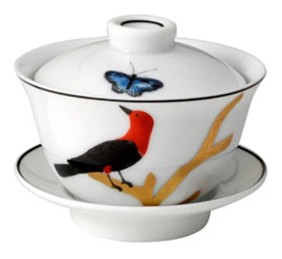 Bernardaud, Aux Oiseaux, Chinese tea cup with lid