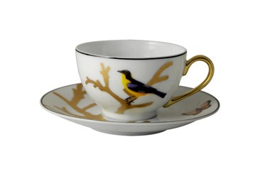 Bernardaud, Aux Oiseaux, Tea cup and saucer