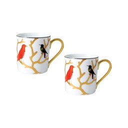 Bernardaud, Aux Oiseaux, Set of 2 mugs