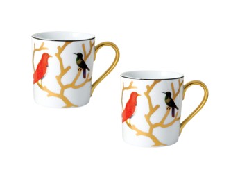 Bernardaud, Aux Oiseaux, Set of 2 mugs