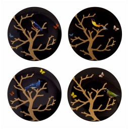 Bernardaud, Aux Oiseaux, Set of 4 salad plates