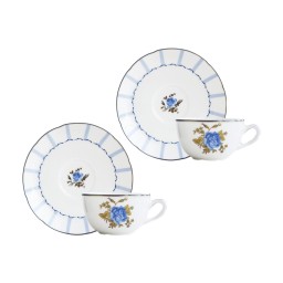 Bernardaud, Brocante, Set of 2 tea cups and saucers