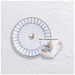 Bernardaud, Brocante, Set of 4 coffee cups and saucers