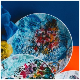 Bernardaud, Les Bouquets de Fleurs - Marc Chagall, Set of 4 salad plates