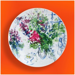 Bernardaud, Les Bouquets de Fleurs - Marc Chagall, Set of 4 salad plates