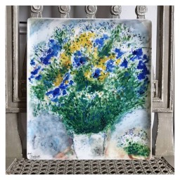 Bernardaud, Les Bouquets de Fleurs - Marc Chagall, Rectangular tray