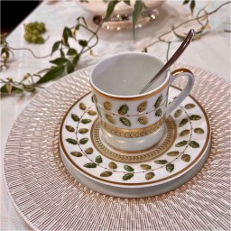 Bernardaud, Constance, Set of 2 tea cups and saucers