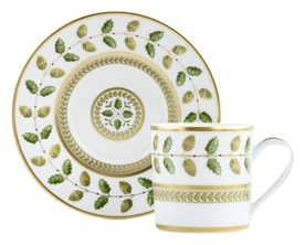 Bernardaud, Constance, Set of 4 coffee cups and saucers