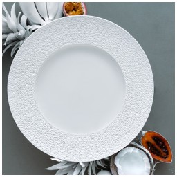 Bernardaud, Ecume White, Dinner plate