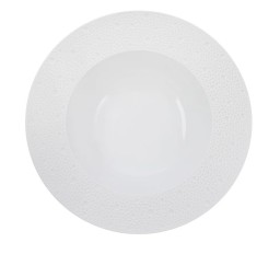 Bernardaud, Ecume White, Deep rim soup plate