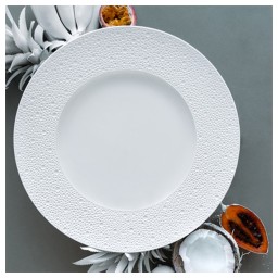 Bernardaud, Ecume White, Deep rim soup plate