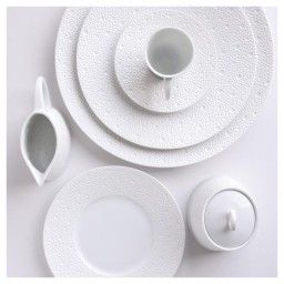 Bernardaud, Ecume White, Deep rim soup plate