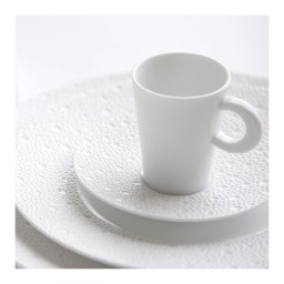 Bernardaud, Ecume White, Bouillon cup & saucer