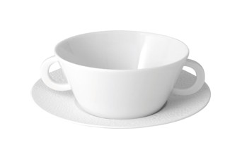 Bernardaud, Ecume White, Bouillon cup & saucer