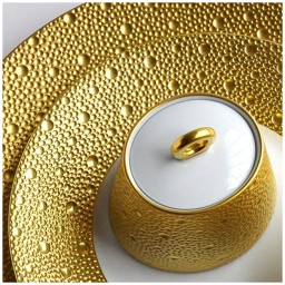 Bernardaud, Ecume Gold, Large rim soup