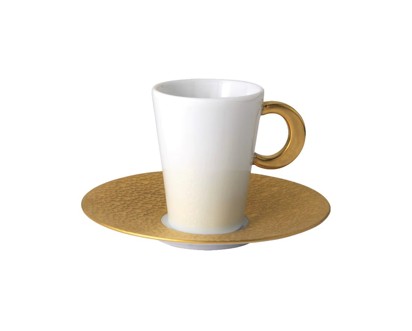 Bernardaud, Ecume Gold, Expresso cup & saucer