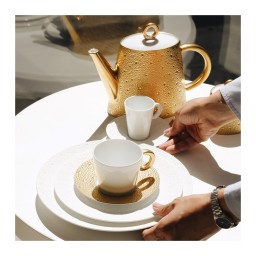 Bernardaud, Ecume Gold, Expresso cup & saucer