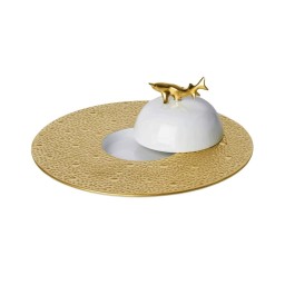 Bernardaud, Ecume Gold, Caviar set