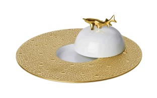 Bernardaud, Ecume Gold, Caviar set