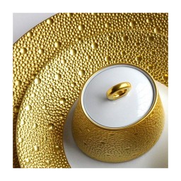 Bernardaud, Ecume Gold, Tall candy dish