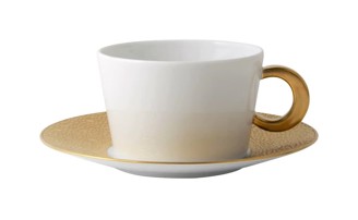 Bernardaud, Ecume Gold, Breakfast cup & saucer