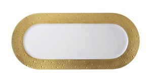 Bernardaud, Ecume Gold, Rectangular cake platter