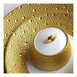 Bernardaud, Ecume Gold, Relish dish