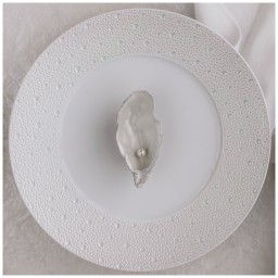 Bernardaud, Ecume Perle, Set of 2 tea cups & saucers