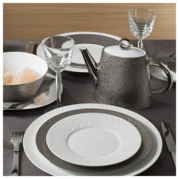 Bernardaud, Ecume Platinum, Rim soup